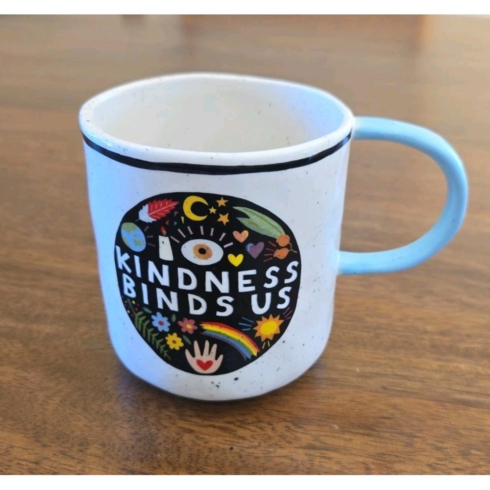 Luke John Matthew Arnold For Anthropologie Kindness Binds Us Rainbow Mug Coffee